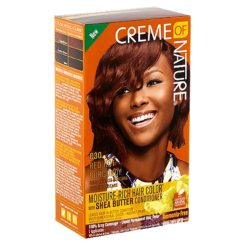 Creme of Nature C30 Red Hot Burgundy Liquid Permanent Hair Color, 1  application