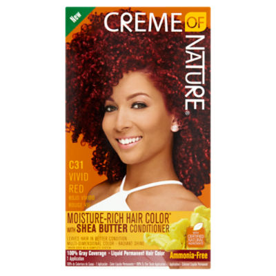 Creme of Nature C31 Vivid Red Liquid Permanent Hair Color, 1 application