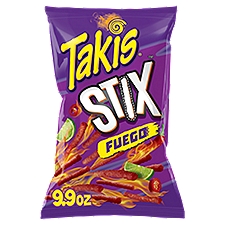 Takis Stix Fuego Hot Chili Pepper & Lime Corn Snack Sticks, 9.9 oz