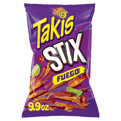 Takis Stix Fuego Hot Chili Pepper & Lime Corn Snack Sticks, 9.9 oz