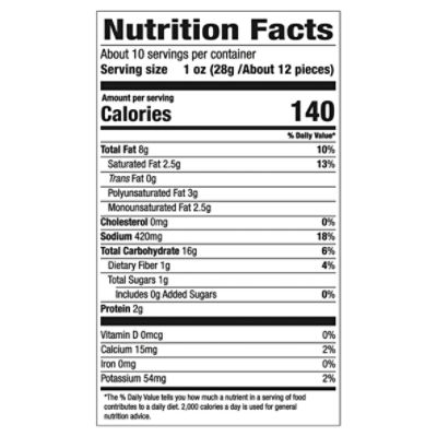 takis fuego nutrition label