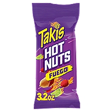 Takis Hot Nuts Fuego Hot Chili Pepper & Lime Double Crunch Peanuts, 3.2 oz