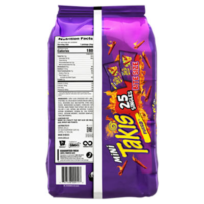 takis fuego nutrition label