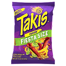 Takis Fuego Hot Chili Pepper & Lime Flavored Tortilla Chips Fiesta Size, 1 lb 4 oz
