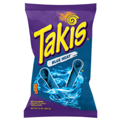 Takis Blue Heat Hot Chili Pepper Tortilla Chips, 9.9 oz