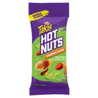 Takis Hot Nuts Smokin' Lime & Chipotle Double Crunch Peanuts, 3.2 oz