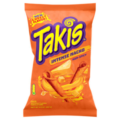 Takis Intense Nacho Rolls 9.9 oz Bag, Nacho Cheese Flavored Cheesy Tortilla Chips