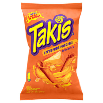 Takis Intense Nacho Rolls 9.9 oz Bag, Nacho Cheese Flavored Cheesy Tortilla  Chips