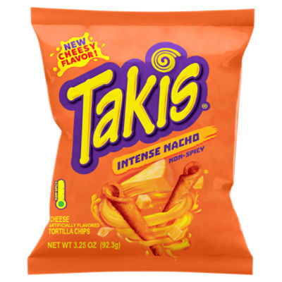 Takis Intense Nacho Rolls 3.25 oz Bag, Nacho Cheese Flavored Cheesy Tortilla Chips