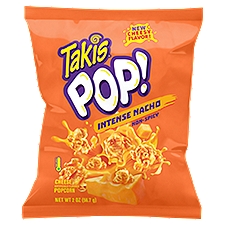 Takis Intense Nacho Pop! 2 oz Bag, Nacho Cheese Flavored Cheesy Ready-To-Eat Popcorn