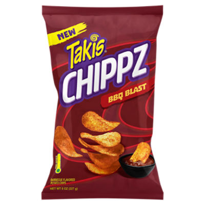 Takis Chippz BBQ Blast Barbecue Flavored Potato Chips, 8 oz