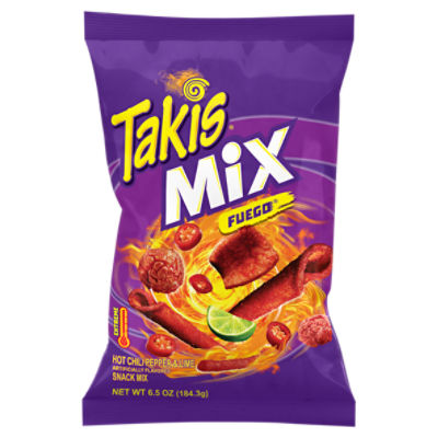 Takis Fuego Hot Chili Pepper & Lime Snack Mix, 6.5 oz