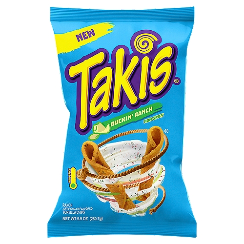 Takis Buckin' Ranch 9.9 oz Sharing Size Bag, Ranch Rolled Tortilla Chips