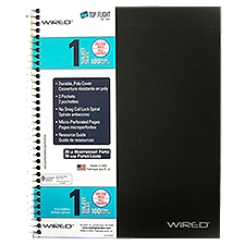 Top Flight Wired 100 Sheets 1 Subject College Rule Notebook, 8 count