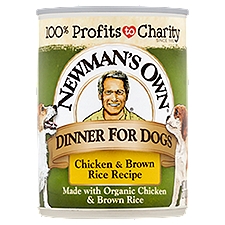 Newman's Own Chicken & Brown Rice Recipe Dinner for Dogs, 12.7 oz