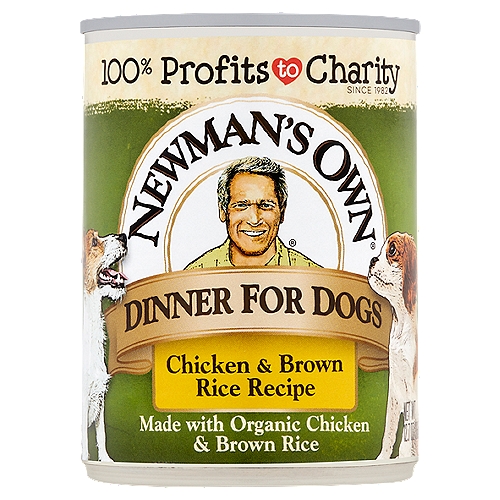 Newman's Own Chicken & Brown Rice Recipe Dinner for Dogs, 12.7 oz
Nutrition Statement: Newman's Own Chicken & Brown Rice Recipe Dinner for Dogs is formulated to meet the nutritional levels established by the AAFCO Dog Food Nutrient Profiles For Maintenance.