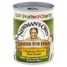 Newman's Own Chicken & Brown Rice Recipe, Dinner for Dogs, 12.7 Ounce