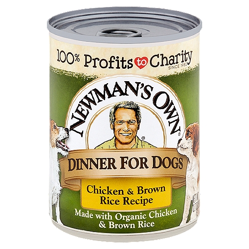 Newman's Own Chicken & Brown Rice Recipe Dinner for Dogs, 12.7 oz
Nutrition Statement: Newman's Own Chicken & Brown Rice Recipe Dinner for Dogs is formulated to meet the nutritional levels established by the AAFCO Dog Food Nutrient Profiles For Maintenance.