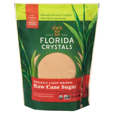 Florida Crystals Organic Light Brown Raw Cane Sugar 1.5 lb