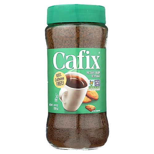 Cafix Instant Grain Beverage, 7.05 oz
Enjoy Cafix® all natural instant beverage crystals for a burst of coffee-like flavor!

Cafix® crystals offer a rich, robust taste yet none of the cafeine or acidity found in coffee or tea. Unlike decaffeinated beverages, Cafix® uses only naturally caffeine free ingredients, without additional processing.