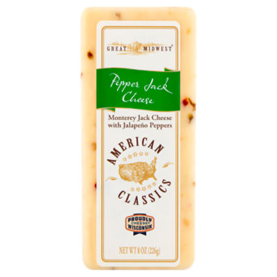 Great Midwest Monterey Jack Cheese with Jalapeño Peppers, 8 oz