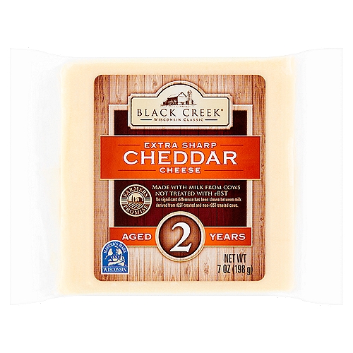 Black Creek Aged 2 Years Extra Sharp Cheddar Cheese, 7 oz