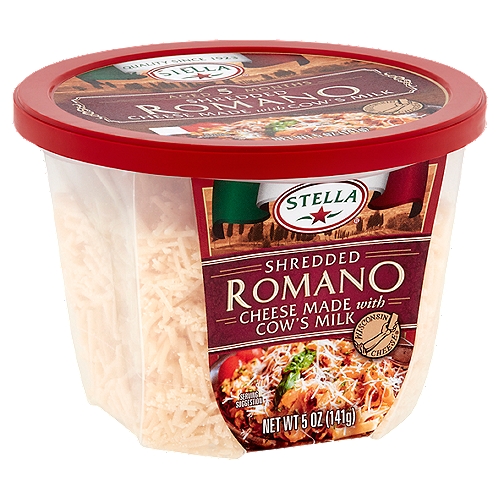 Stella Shredded Romano Cheese, 5 oz