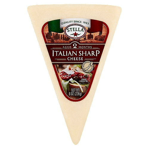 Stella Italian Sharp Cheese, 8 oz
