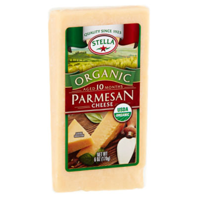 Stella Organic Parmesan Cheese, 6 oz