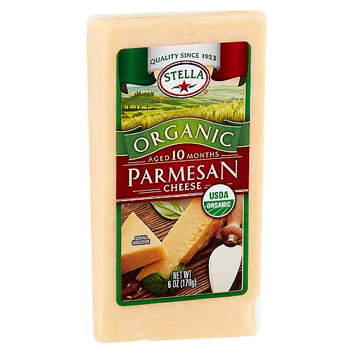Stella Organic Parmesan Cheese, 6 oz