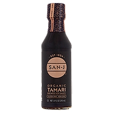 San-J Organic Tamari Brewed, Soy Sauce, 10 Fluid ounce