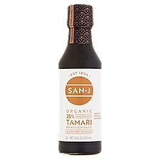 San-J Organic 25% Less Sodium Tamari Brewed Soy Sauce, 10 fl oz