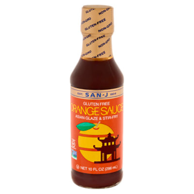 San-J Gluten Free Asian Glaze & Stir-Fry Orange Sauce, 10 fl oz, 10 Ounce