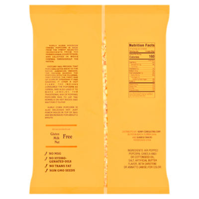 Kurly Korn Buttery Flavored Premium Cinema Popcorn, 24 oz