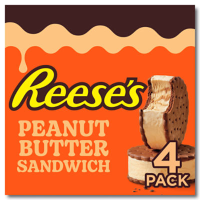 Klondike Ice Cream Reeses Sandwiches 4 PC, 4, 16 Fluid ounce