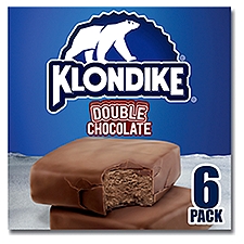 Klondike Double Chocolate, Ice Cream Bars, 6 Each