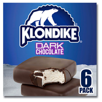 Klondike Frozen Dairy Dessert Bars Dark Chocolate 4.5 fl oz, 6 Count