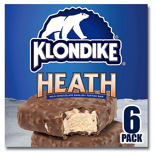 Klondike Frozen Dairy Dessert Bars Heath 4 fl oz, 6 Count