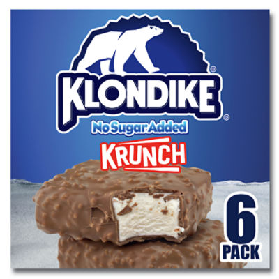 Klondike Frozen Dairy Dessert Bars No Sugar Added Krunch 4 fl oz 6