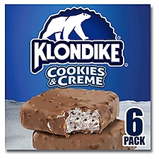 Klondike Cookies & Creme, Frozen Dairy Dessert Bars, 6 Each