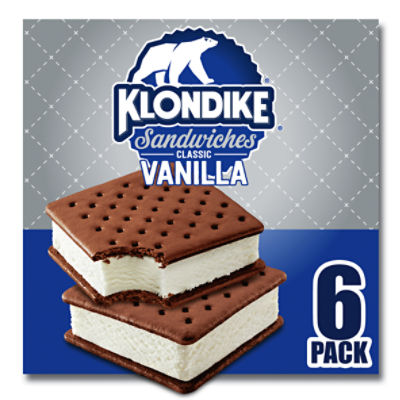 Klondike Classic Vanilla Ice Cream Sandwiches 4.23 fl oz, 6 count