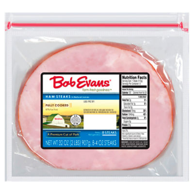 Bob Evans Ham Steaks in Natural Juices, 8 count, 32 oz