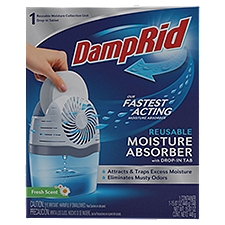 DampRid Fresh Scent Reusable Moisture Absorber with Drop-In Tab, 15.87 oz, 2 Each