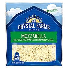 Crystal Farms Shredded Low-Moisture Part-Skim Mozzarella Cheese, 32 oz