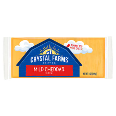 Crystal Farms Mild Cheddar Cheese, 8 oz