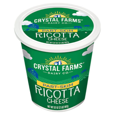 Crystal Farms Part-Skim Ricota Cheese, 32 oz