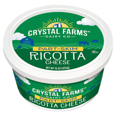 Crystal Farms Part-Skim Ricotta Cheese, 15 oz