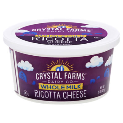 Crystal Farms Whole Milk Ricotta Cheese, 15 oz