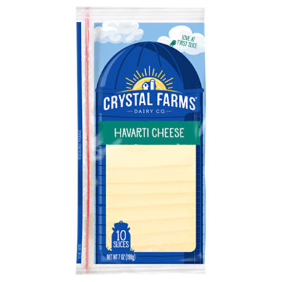 Crystal Farms Sliced Havarti Cheese, 10 count, 7 oz