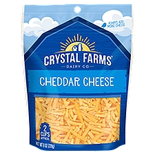 Crystal Farms Shredded Cheddar Cheese, 8 oz